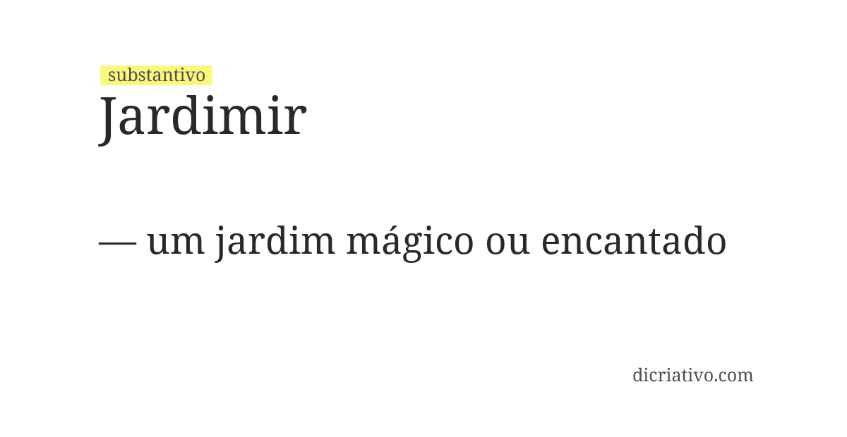 Significado de jardimir