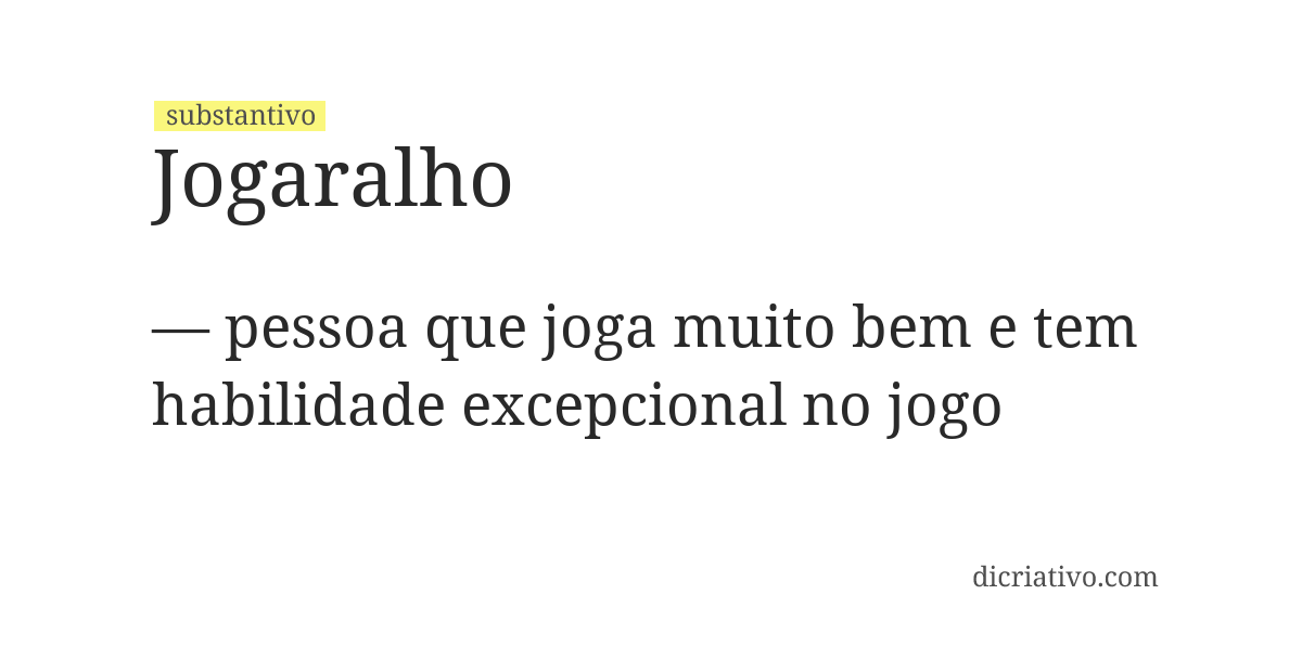 Significado de jogaralho