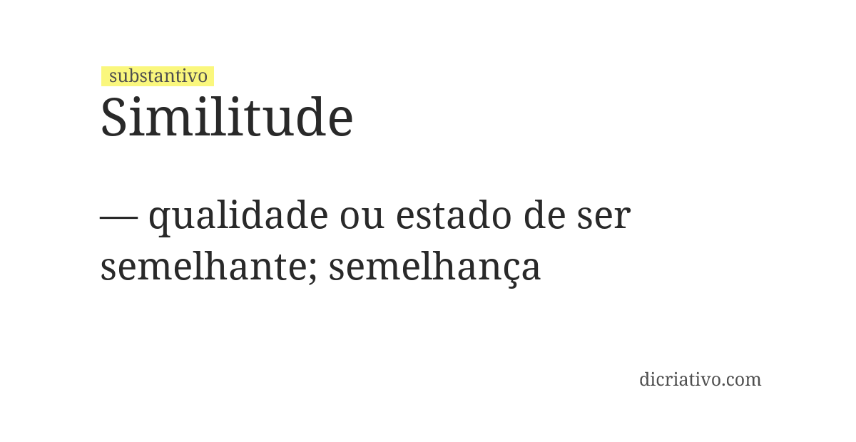 Significado de similitude