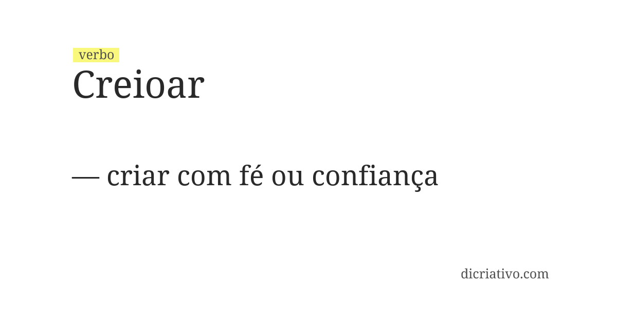Significado de creioar