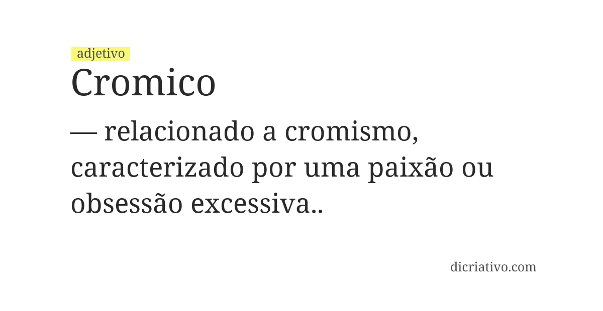 Significado de cromico