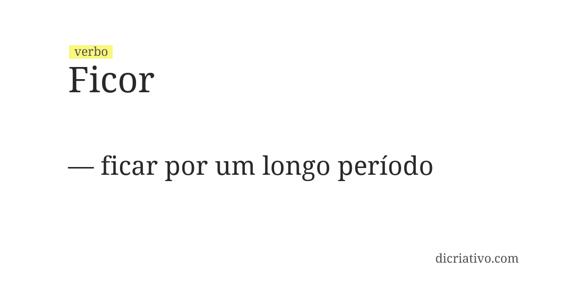 Significado de ficor