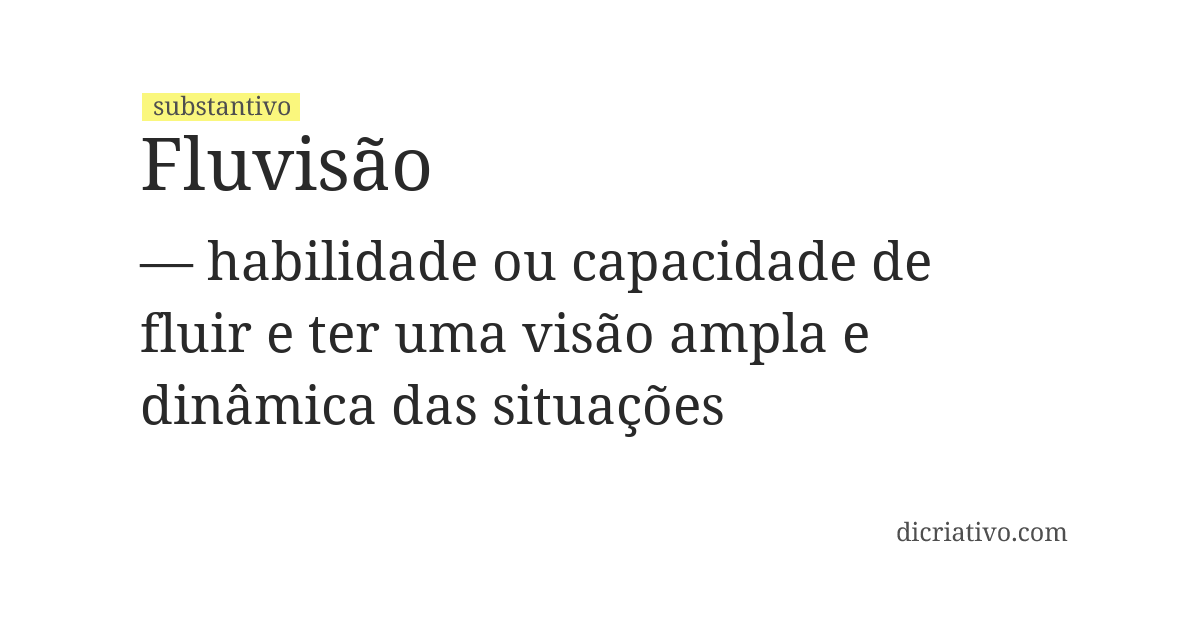 Significado de fluvisão