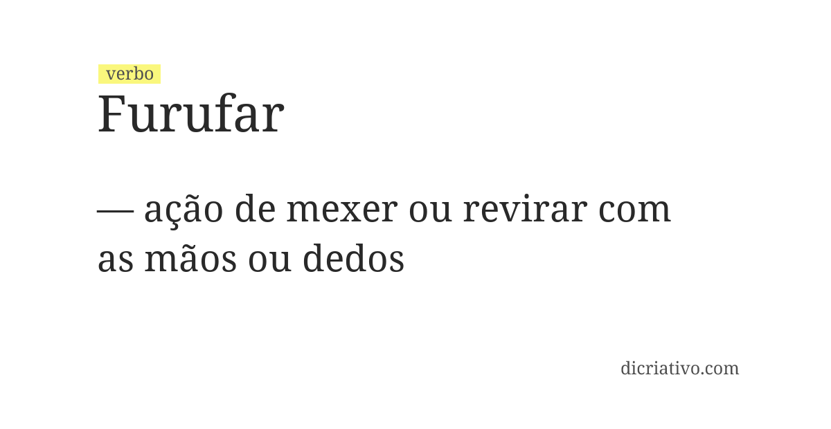 Significado de furufar