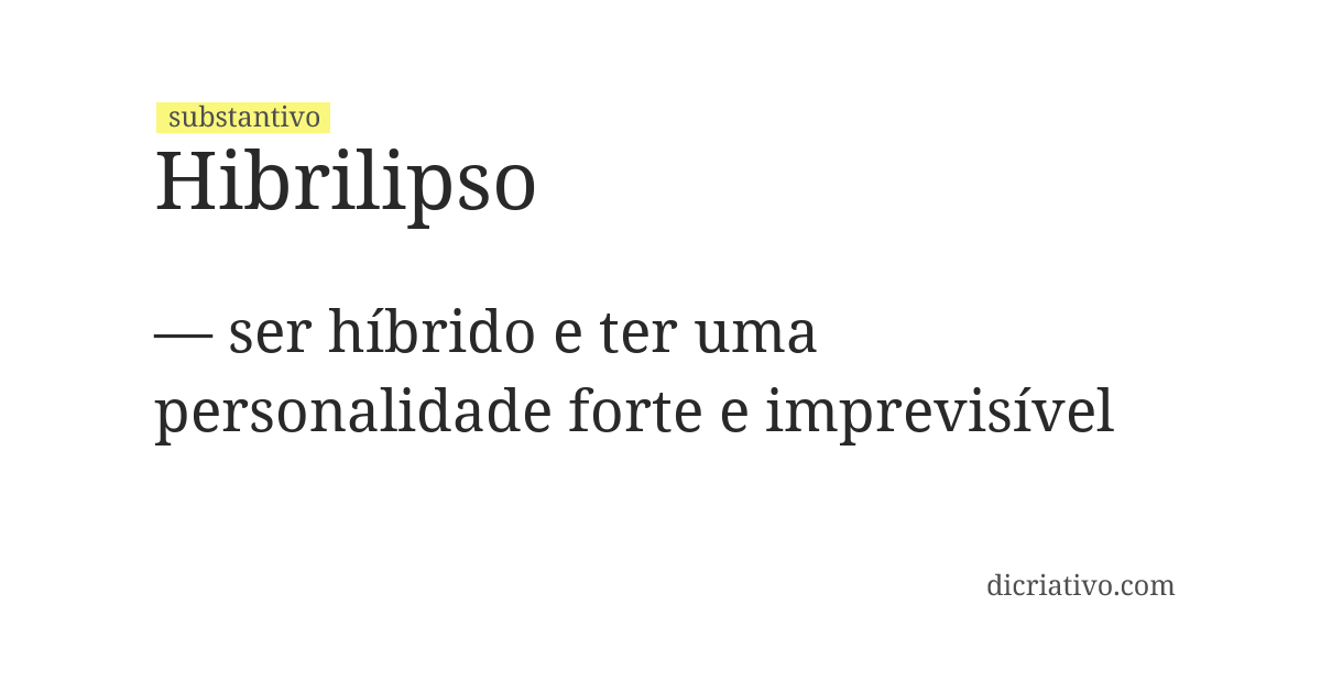 Significado de hibrilipso