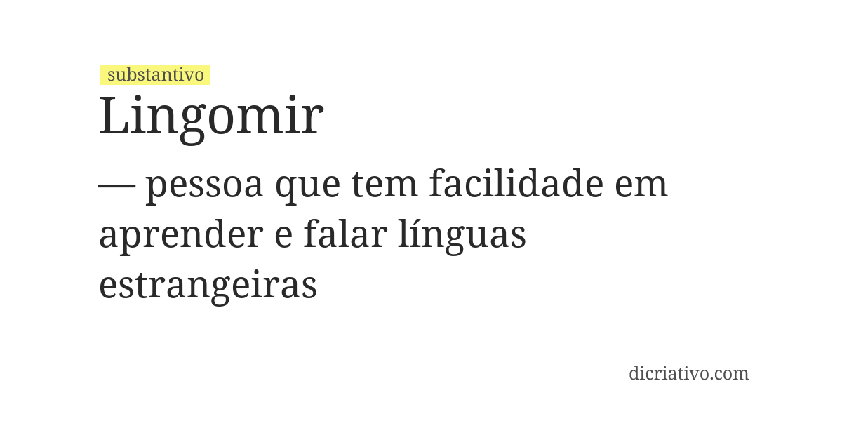 Significado de lingomir
