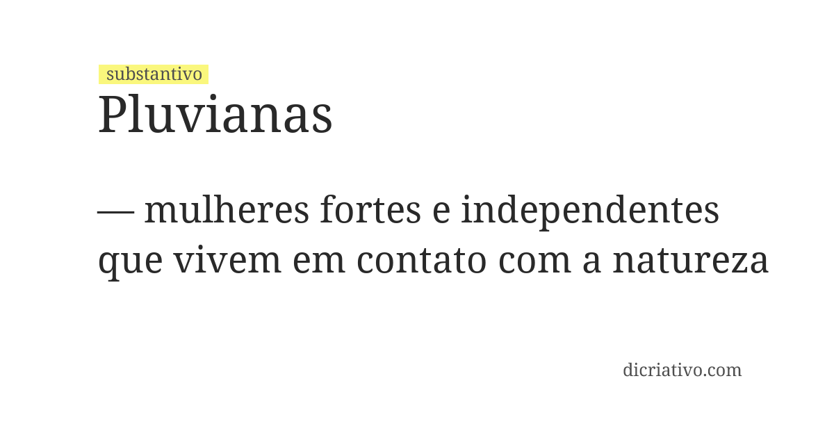 Significado de pluvianas