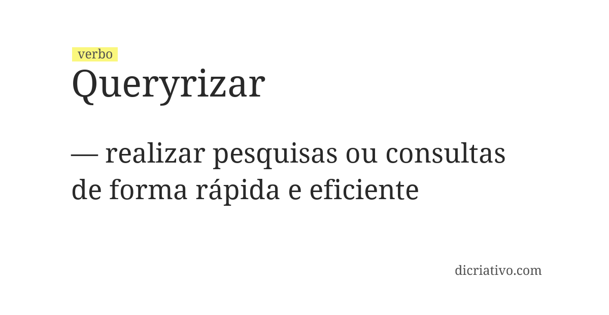 Significado de queryrizar