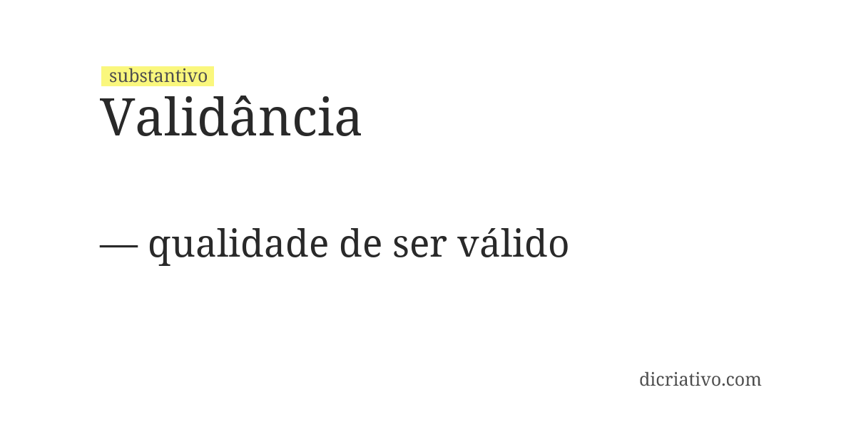 Significado de validância