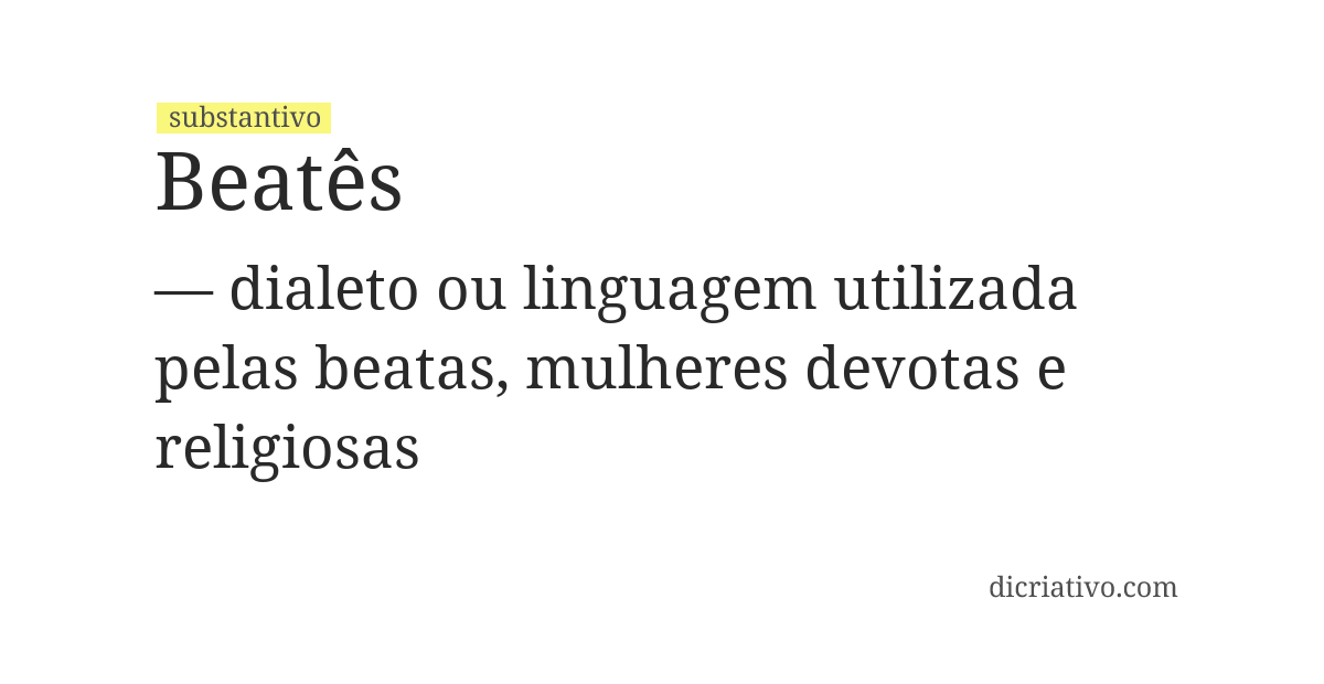 Significado de beatês