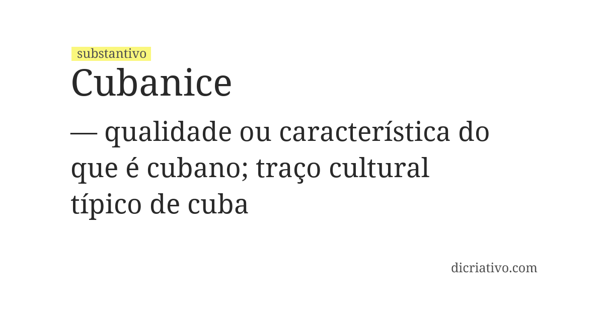 Significado de cubanice