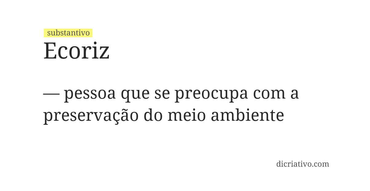 Significado de ecoriz