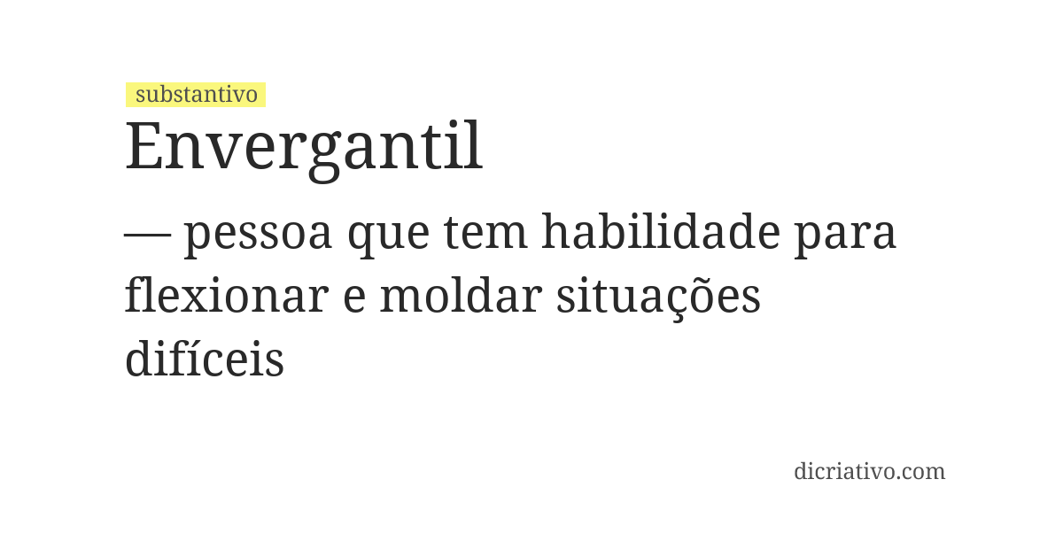 Significado de envergantil
