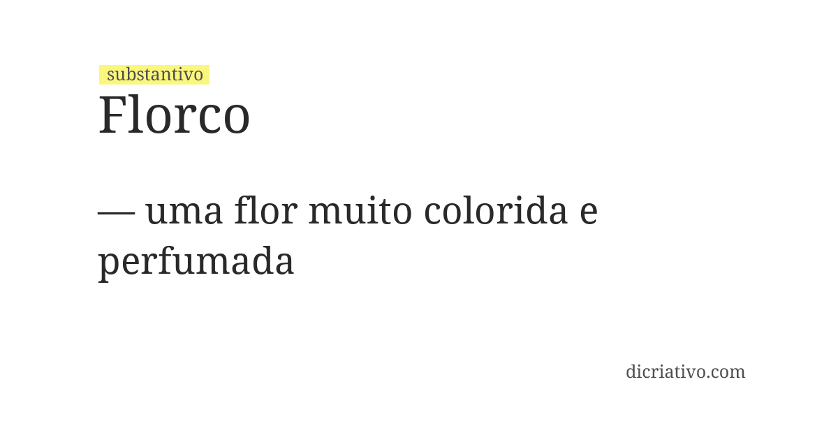 Significado de florco