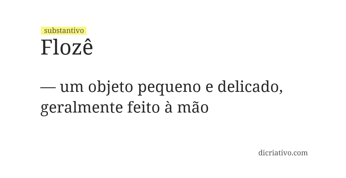 Significado de flozê