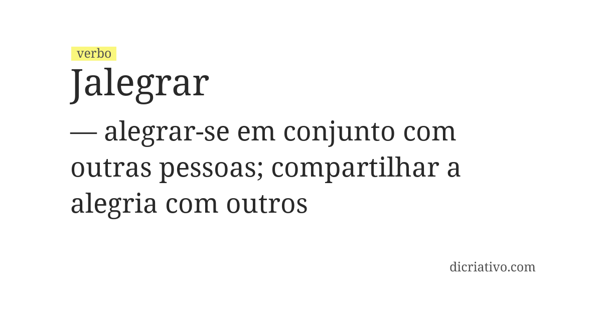 Significado de jalegrar