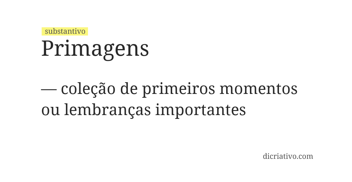 Significado de primagens
