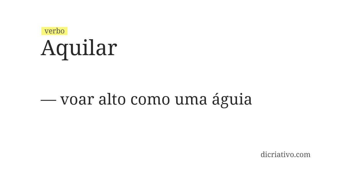 Significado de aquilar