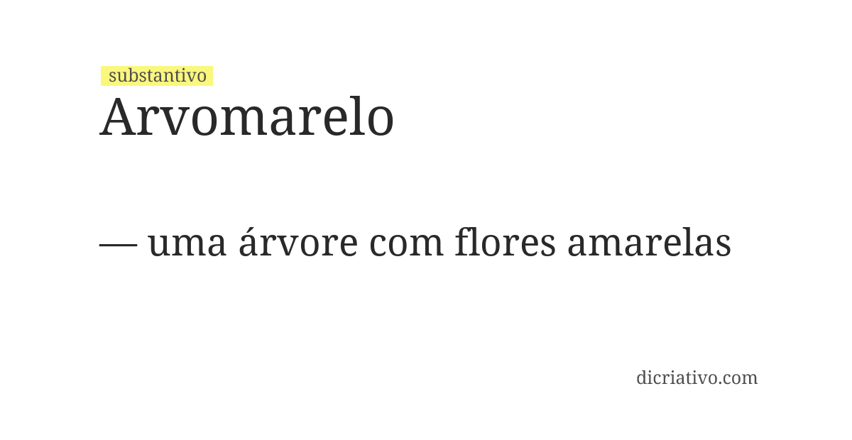 Significado de arvomarelo