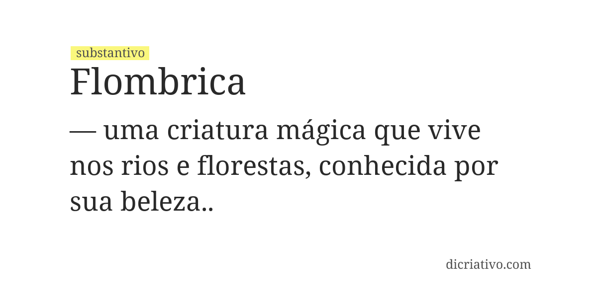 Significado de flombrica