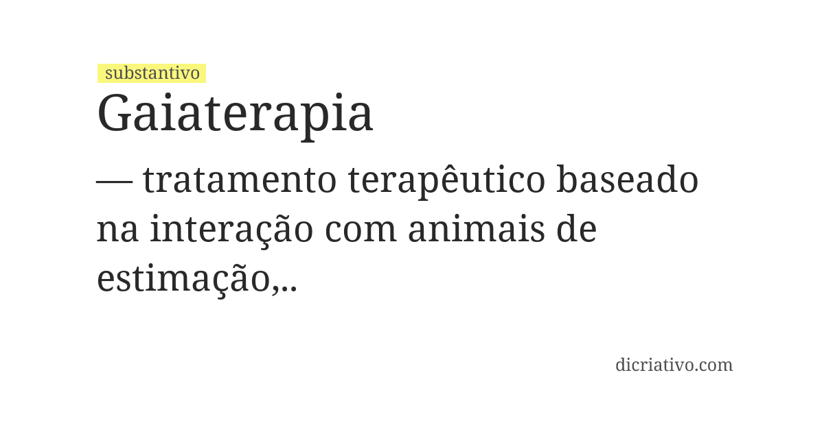 Significado de gaiaterapia