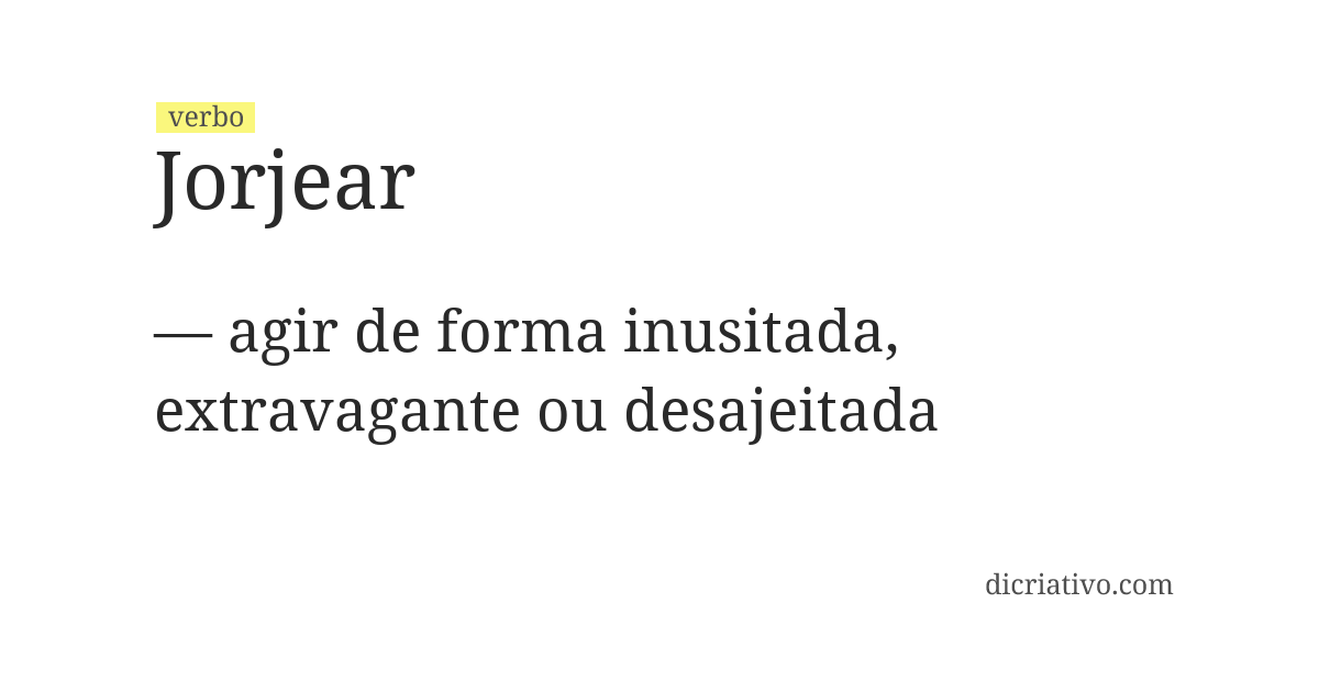 Significado de jorjear