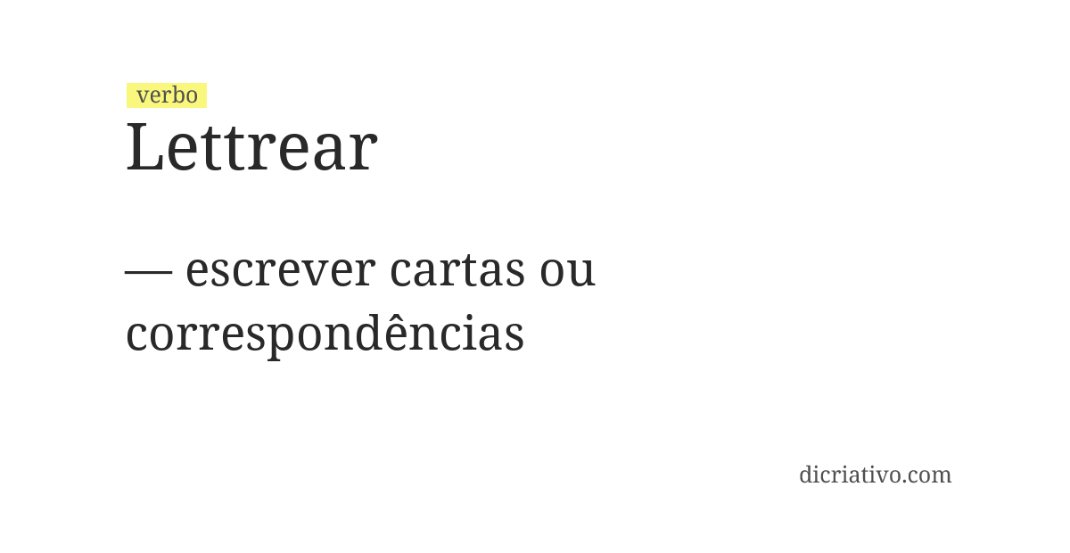 Significado de lettrear