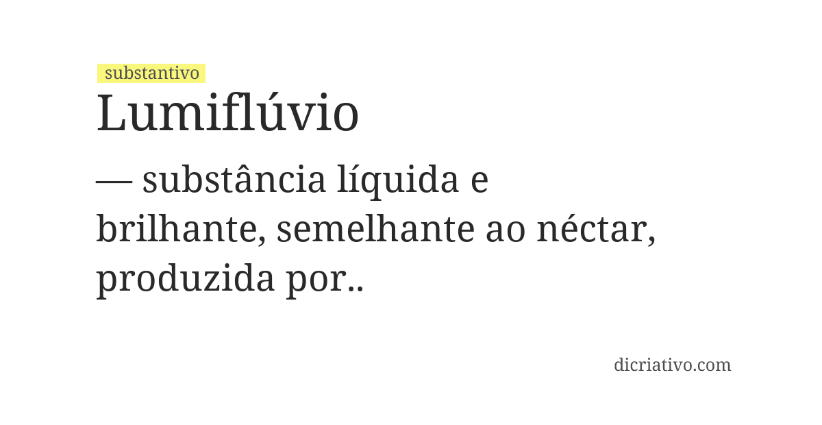Significado de lumiflúvio