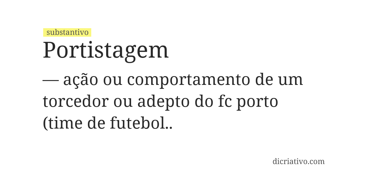 Significado de portistagem