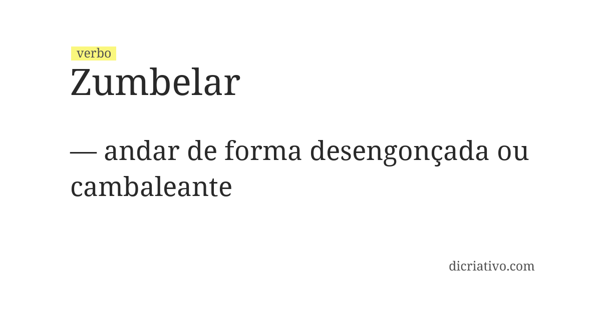 Significado de zumbelar