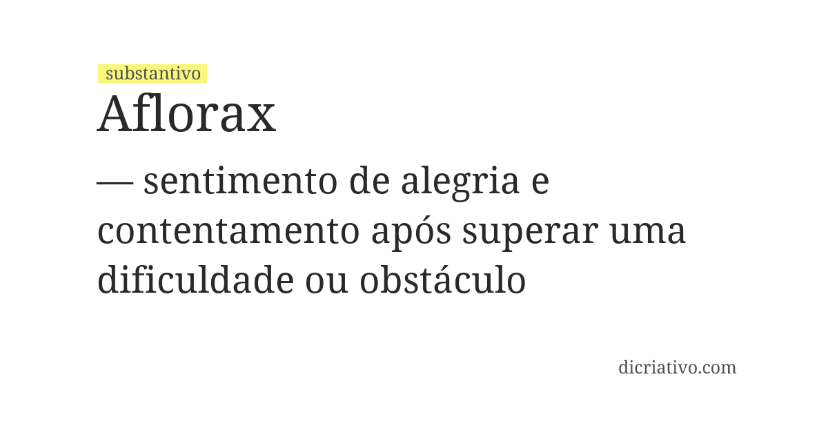 Significado de aflorax