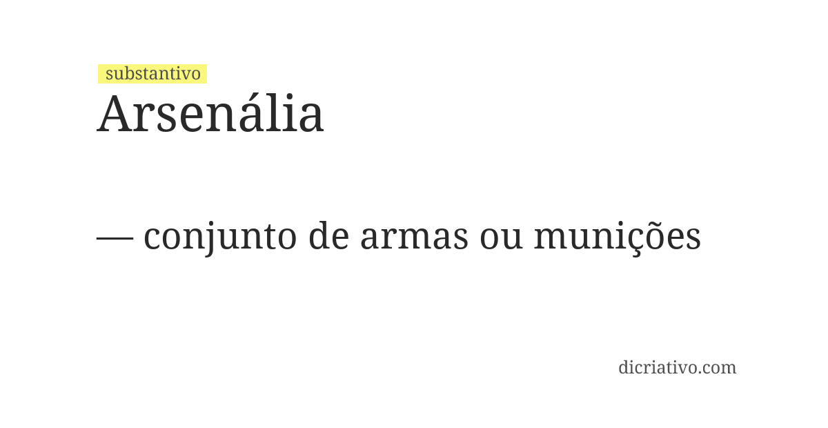 Significado de arsenália