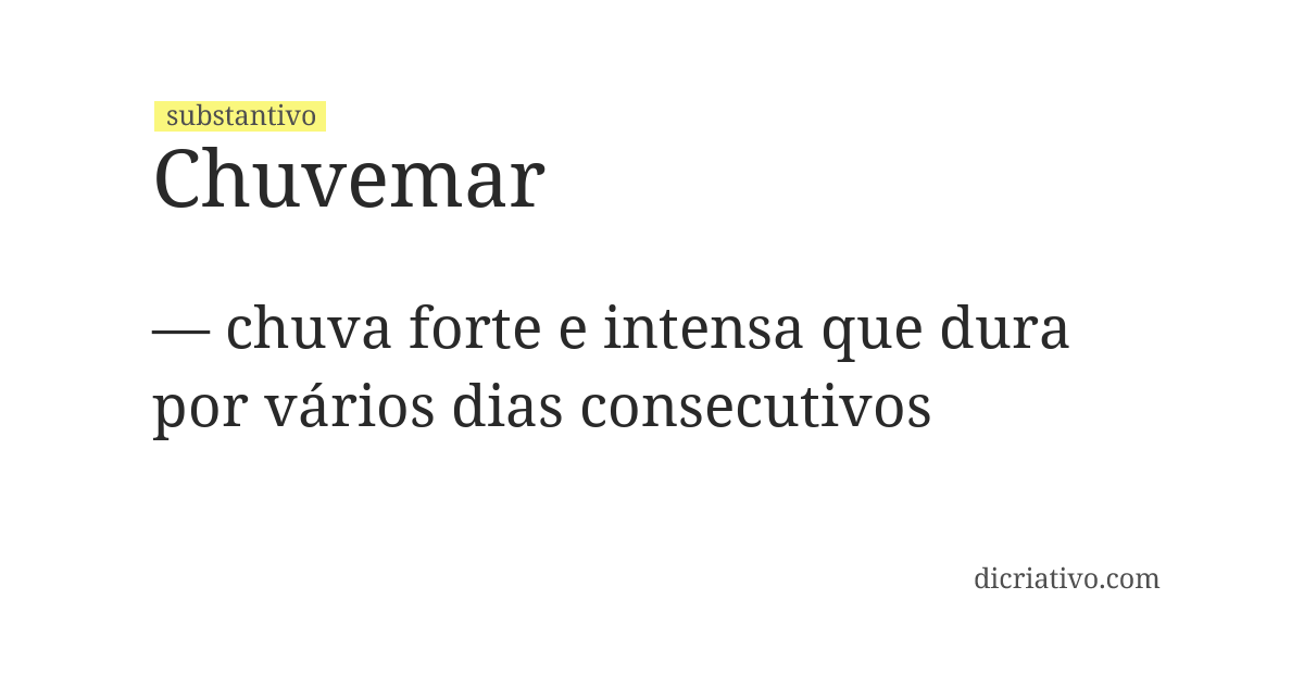 Significado de chuvemar