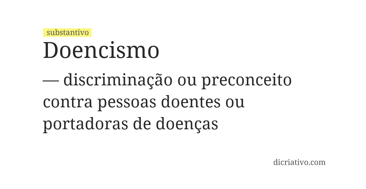 Significado de doencismo
