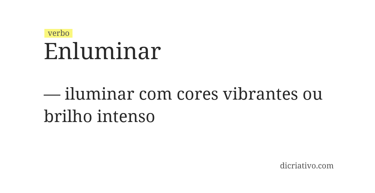 Significado de enluminar
