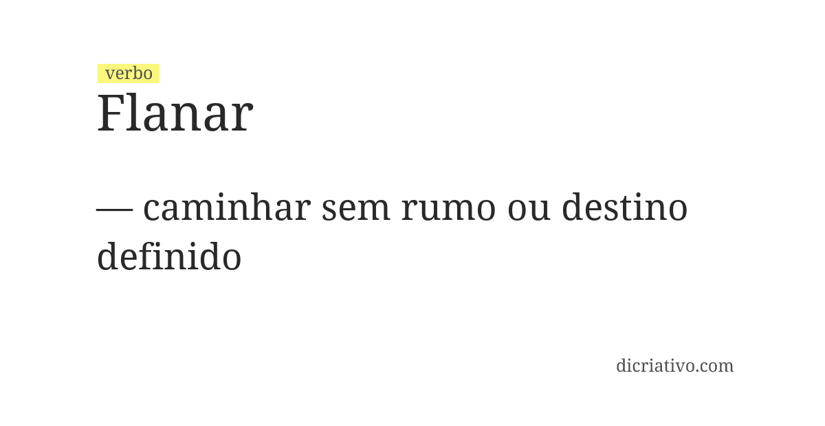 Significado de flanar