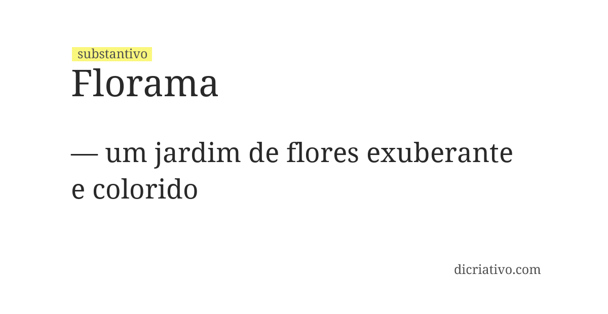 Significado de florama