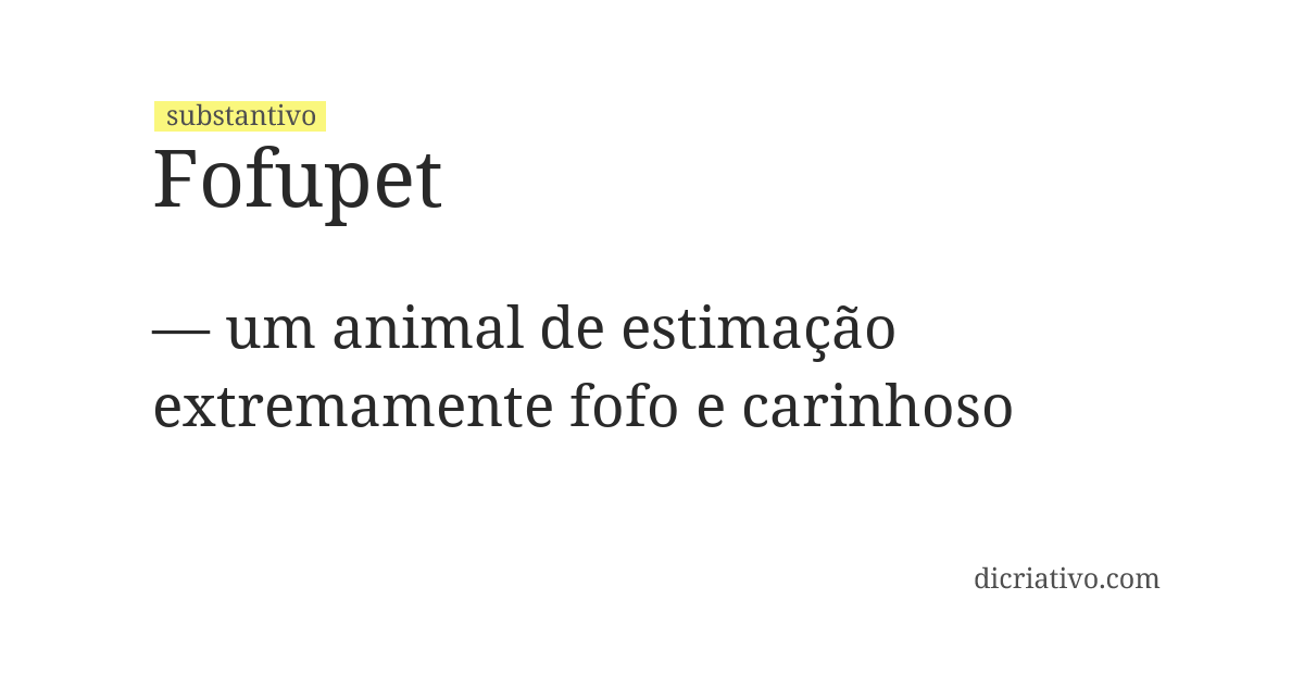 Significado de fofupet