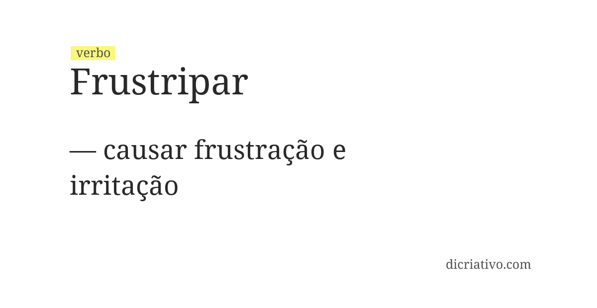 Significado de frustripar