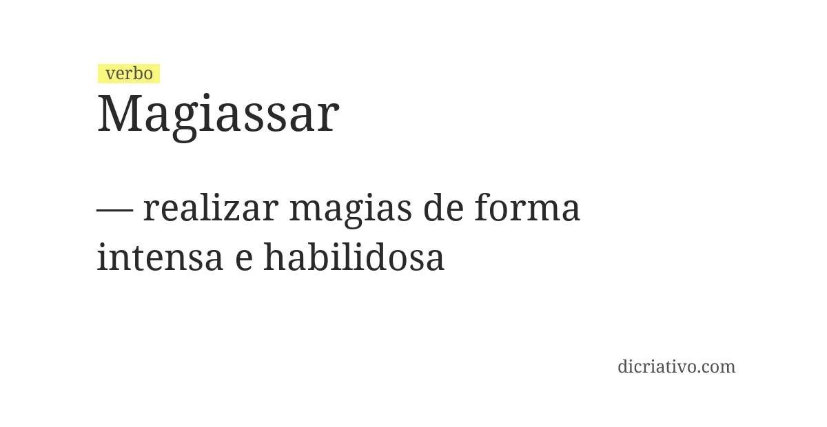 Significado de magiassar