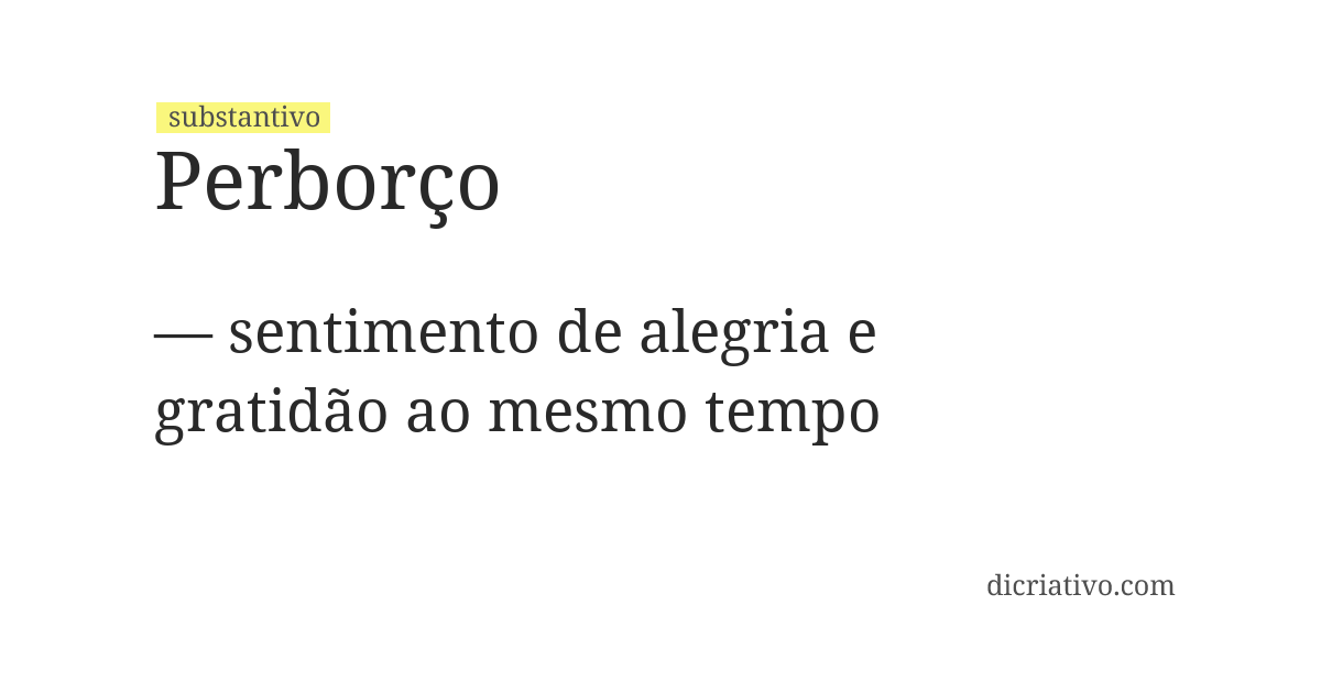 Significado de perborço