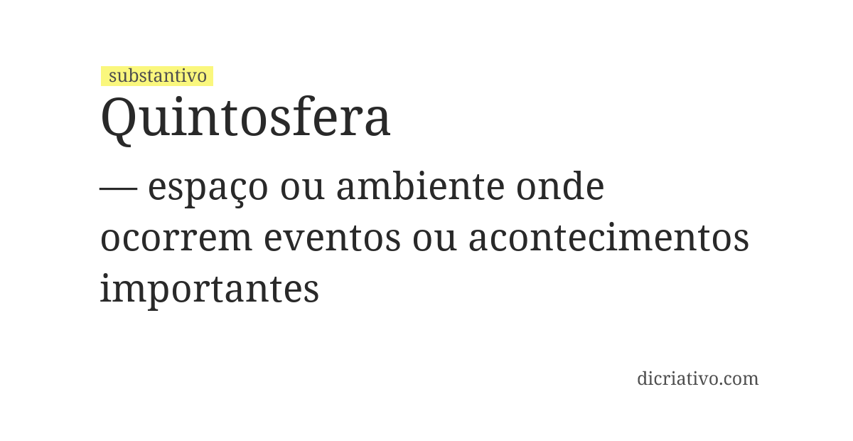 Significado de quintosfera