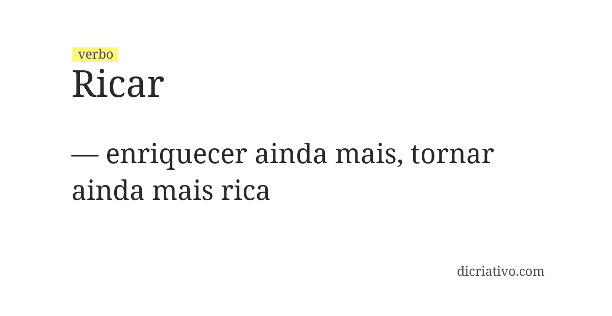 Significado de ricar
