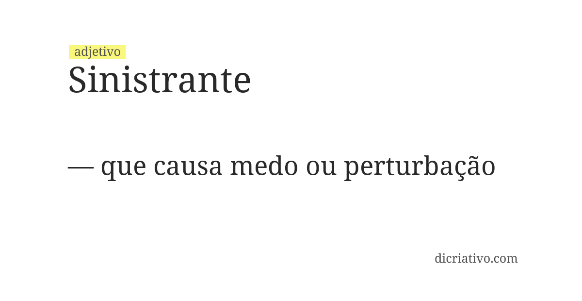 Significado de sinistrante
