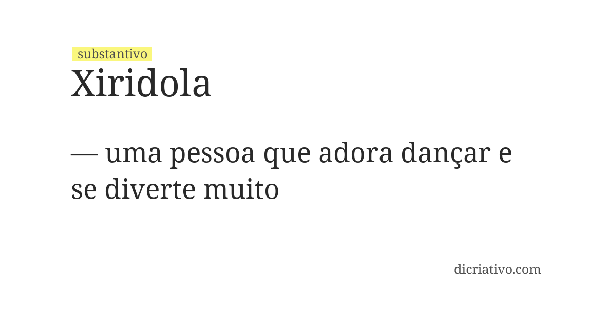 Significado de xiridola