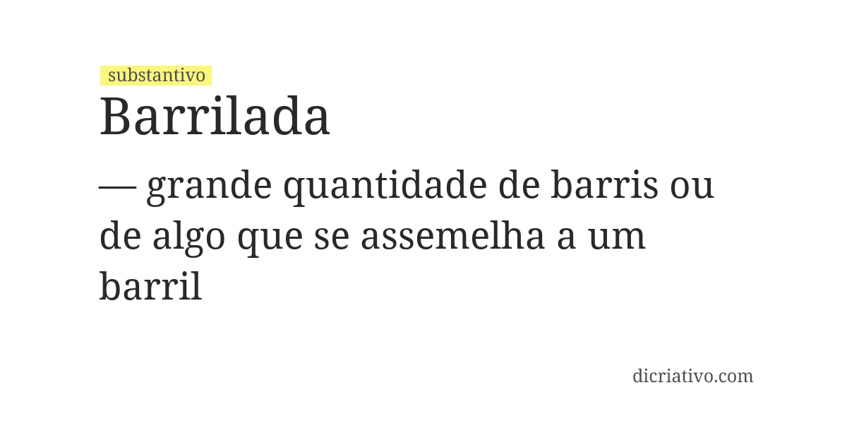 Significado de barrilada