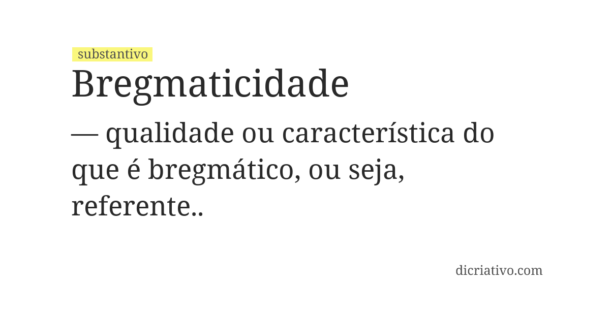 Significado de bregmaticidade