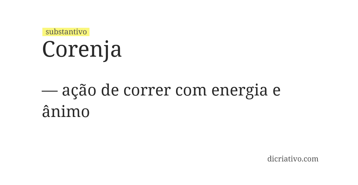 Significado de corenja
