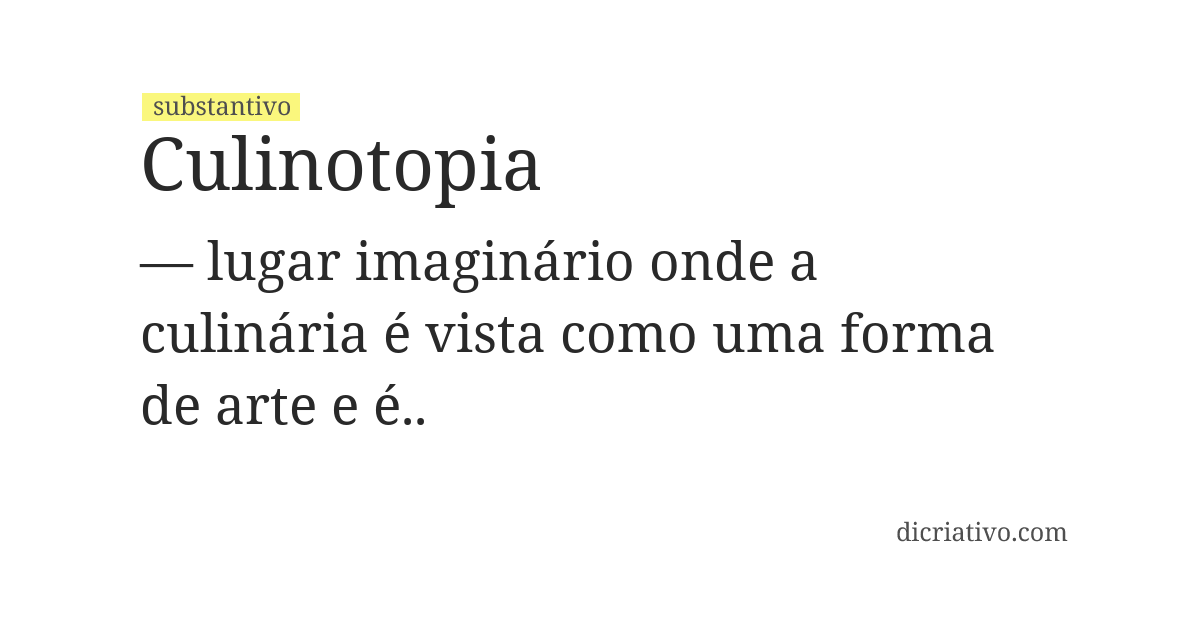 Significado de culinotopia