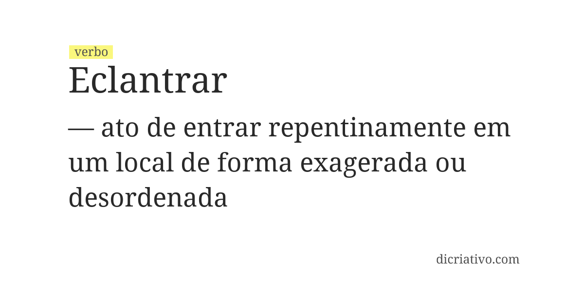 Significado de eclantrar